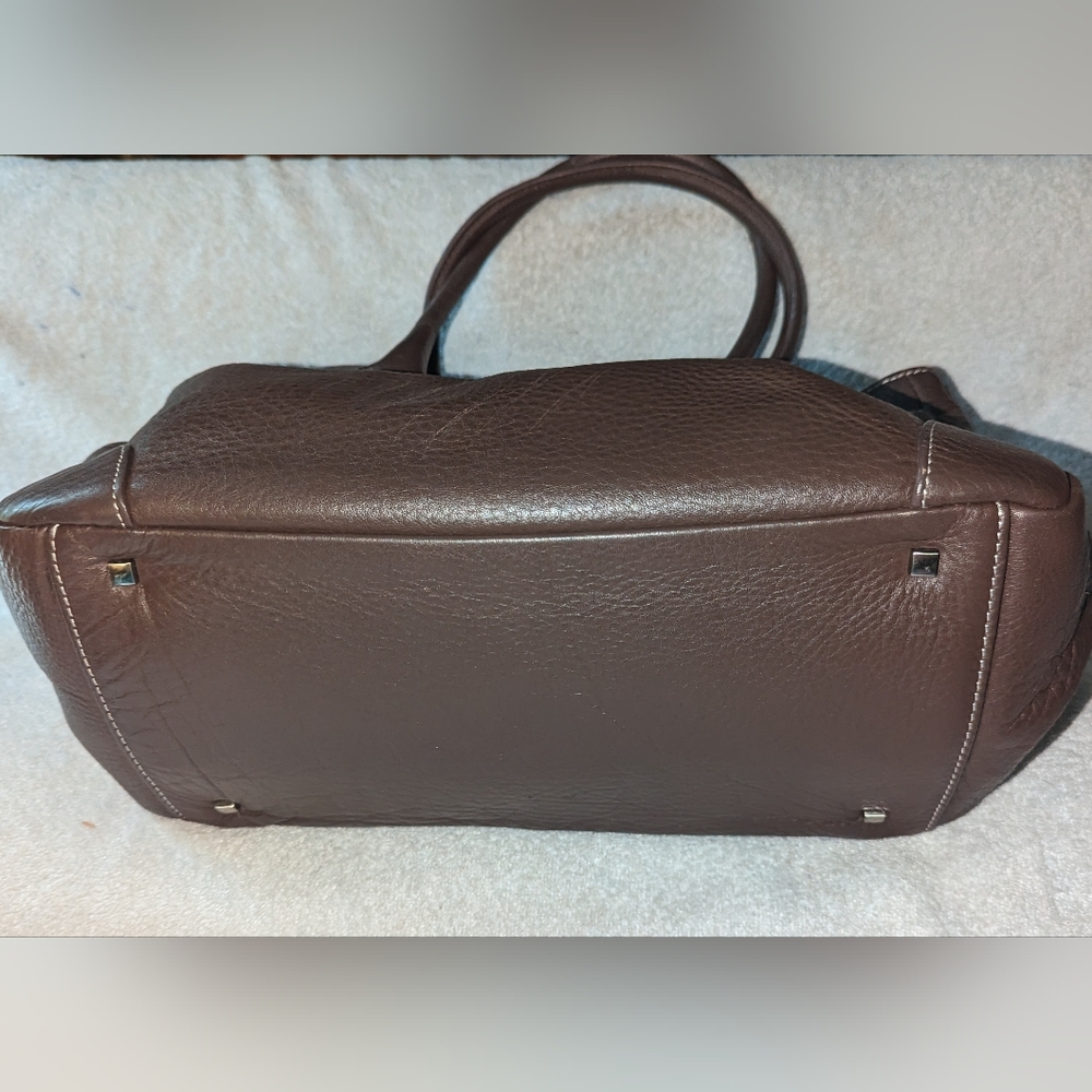Levenger brown leather handbag. - Picture 7 of 13